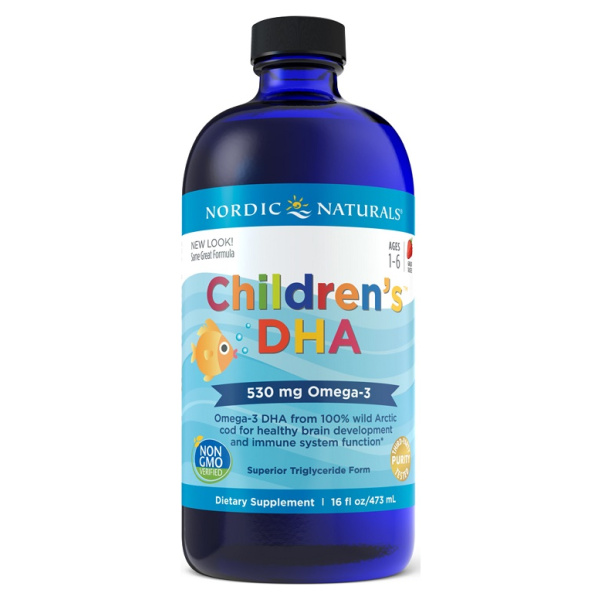 Children's DHA, 530mg Omega-3 Strawberry - 473 ml.