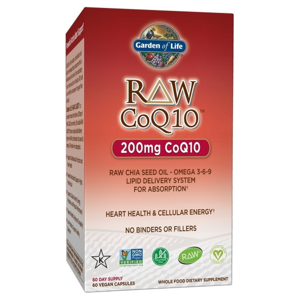 Raw CoQ10, 200mg - 60 vegan caps