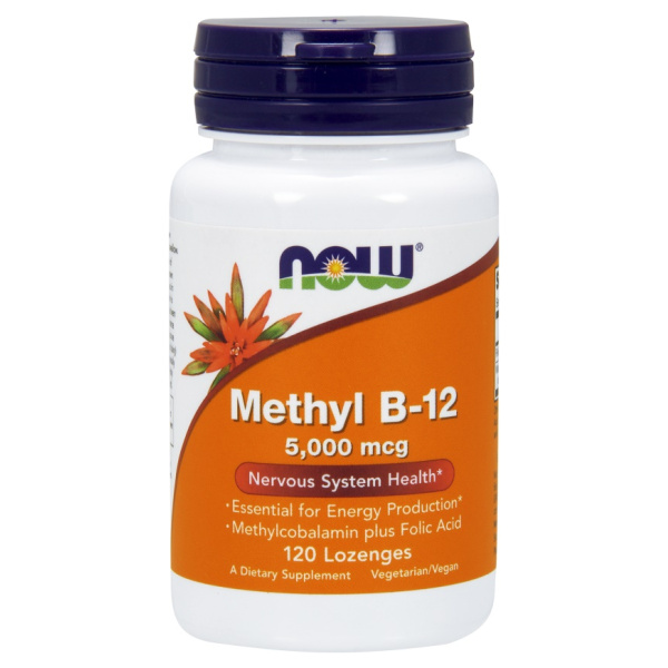 Methyl B-12 with Folic Acid, 5000mcg - 120 lozenges