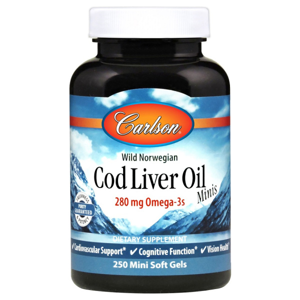 Cod Liver Oil Minis, 280mg - 250 mini softgels