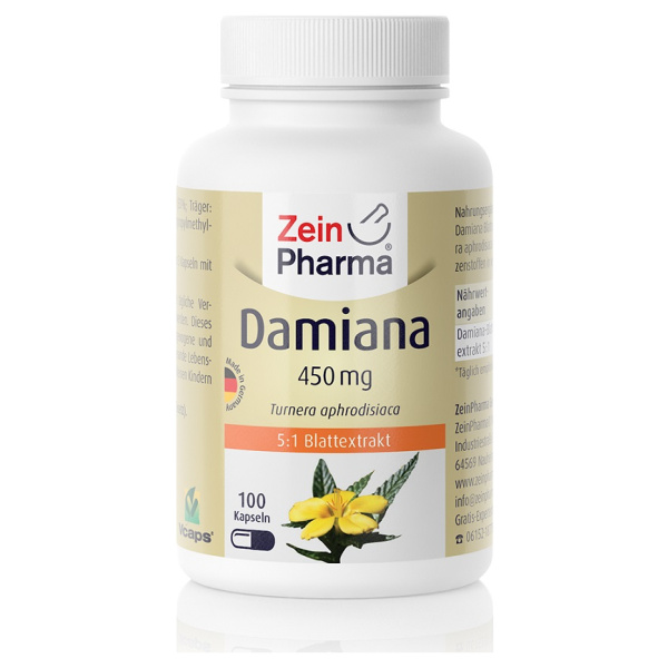 Damiana, 450mg - 100 caps