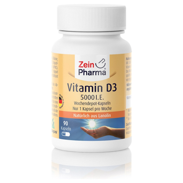 Vitamin D3, 5000 IU - 90 caps