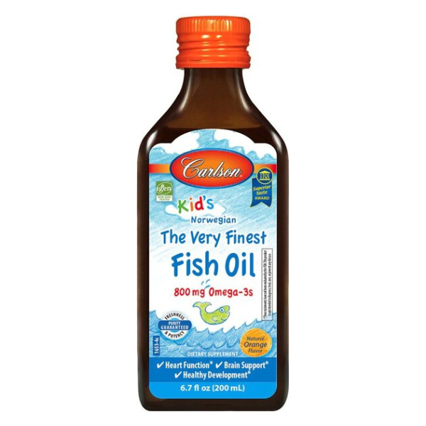 Kid's The Very Finest Fish Oil, 800mg Natural Orange - 200 ml.