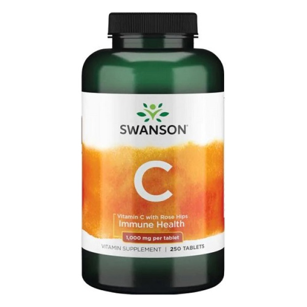 Vitamin C with Rose Hips, 1000mg - 250 tablets