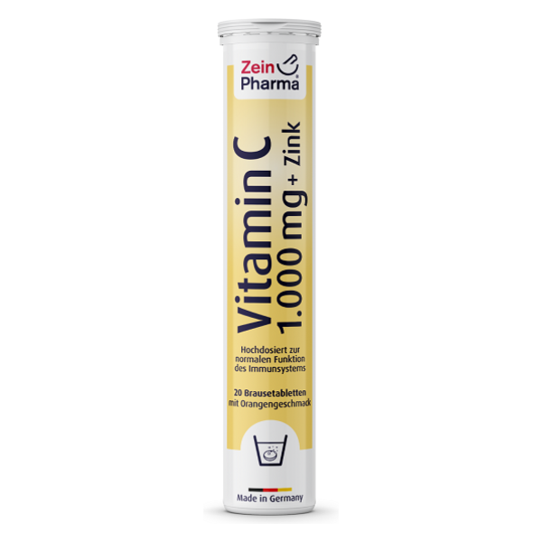 Vitamin C + Zinc, Orange - 20 effervescent tabs