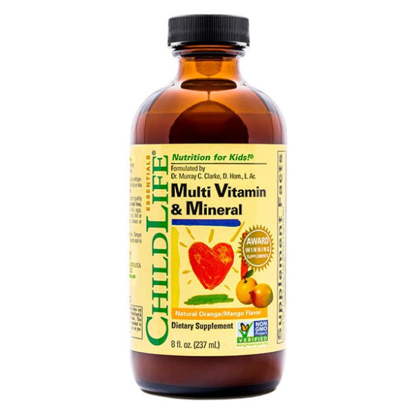 Multi Vitamin & Mineral, Natural Orange/Mango - 237 ml.