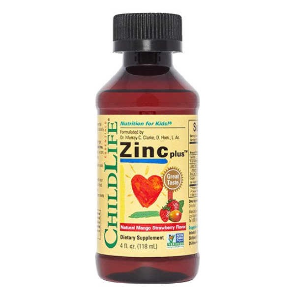 Zinc Plus, Natural Mango Strawberry - 118 ml.