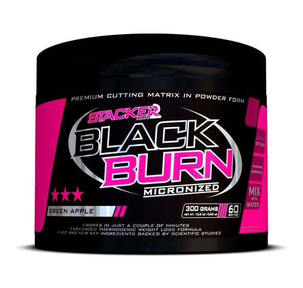 Black Burn Micronized, Green Apple - 300g
