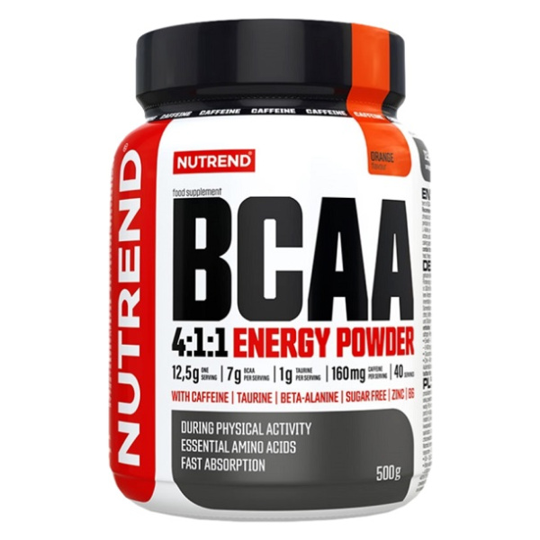 BCAA 4:1:1 Energy Powder, Orange - 500g