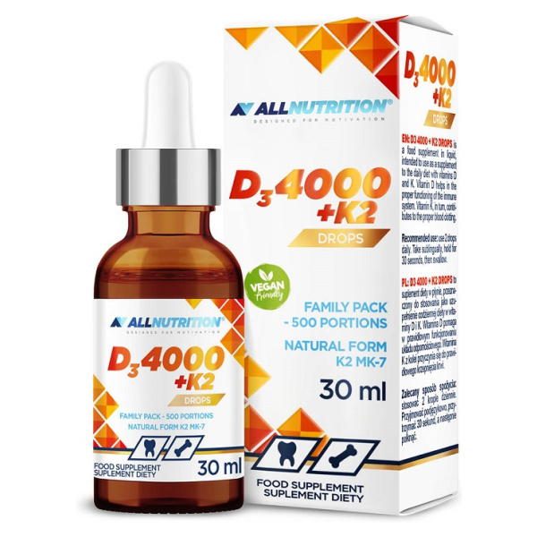 Vit D3 4000 + K2 Drops - 30 ml.