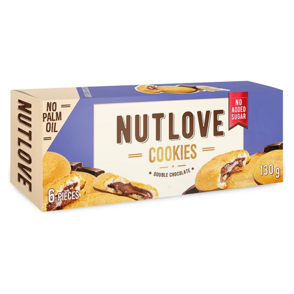 Nutlove Cookies, Double Chocolate - 6 cookies