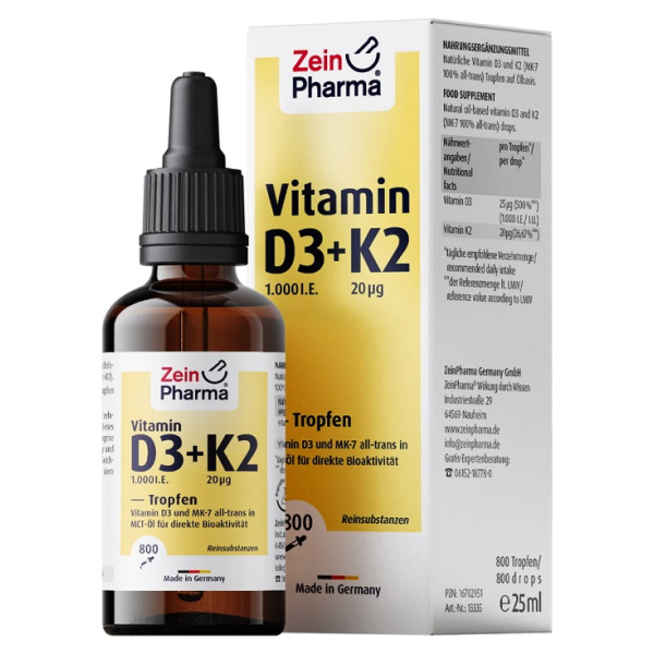 Vitamin D3 + K2 - 25 ml.