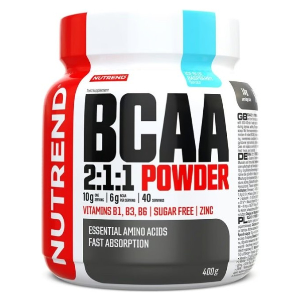 BCAA 2:1:1 Powder, Icy Blue Raspberry - 400g
