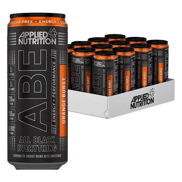 ABE Energy + Performance Cans, Orange Burst - 12 x 330 ml.