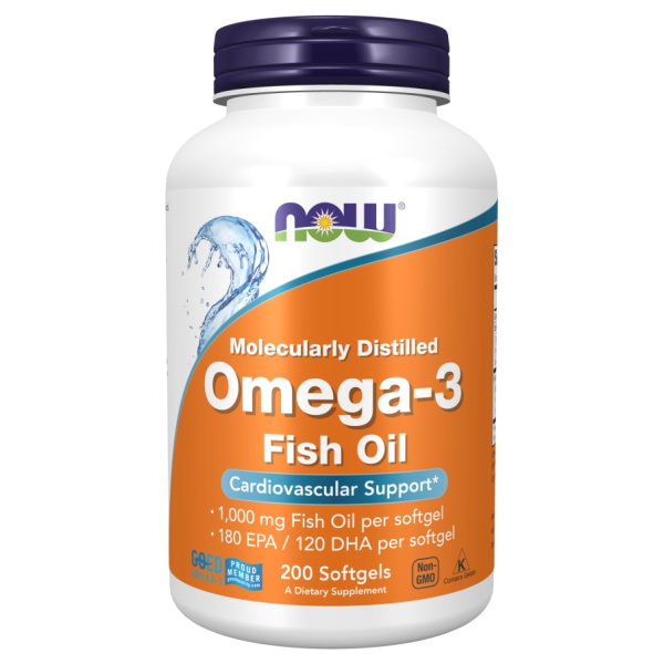 Molecularly Distilled Omega-3 Fish Oil - 200 softgels