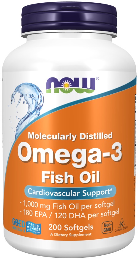 Molecularly Distilled Omega-3 Fish Oil - 200 softgels