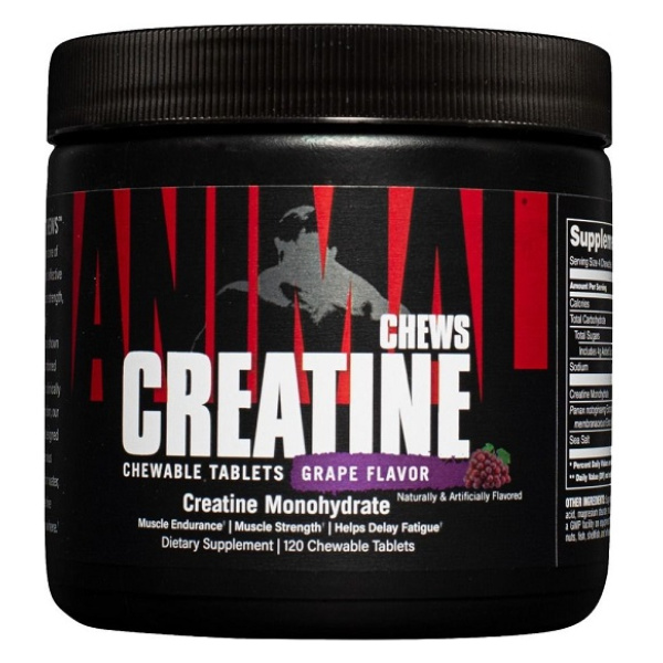 Animal Creatine Chews, Grape - 120 chewable tablets