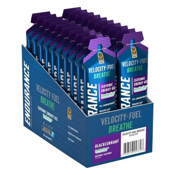 Endurance Breathe Isotonic Energy Gel, Blackcurrant - 20 x 60g