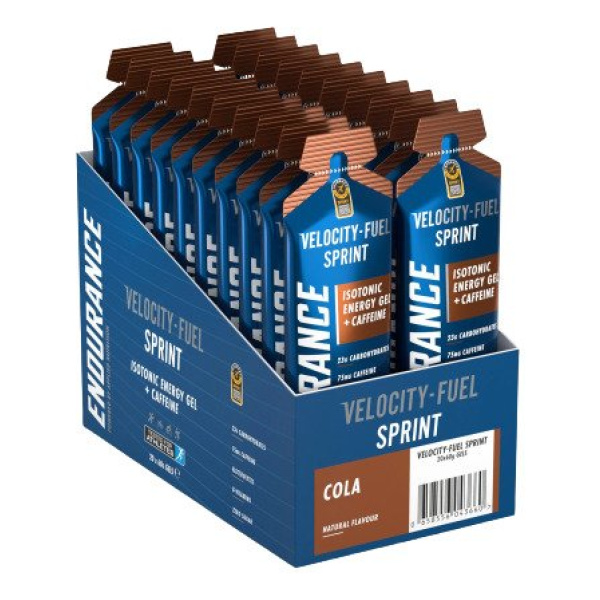 Endurance Sprint Isotonic Energy Gel + Caffeine, Cola - 20 x 60g