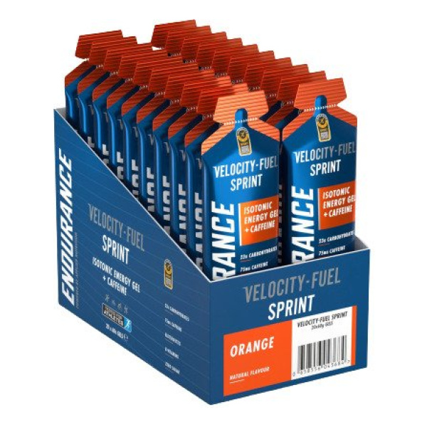Endurance Sprint Isotonic Energy Gel + Caffeine, Orange - 20 x 60g