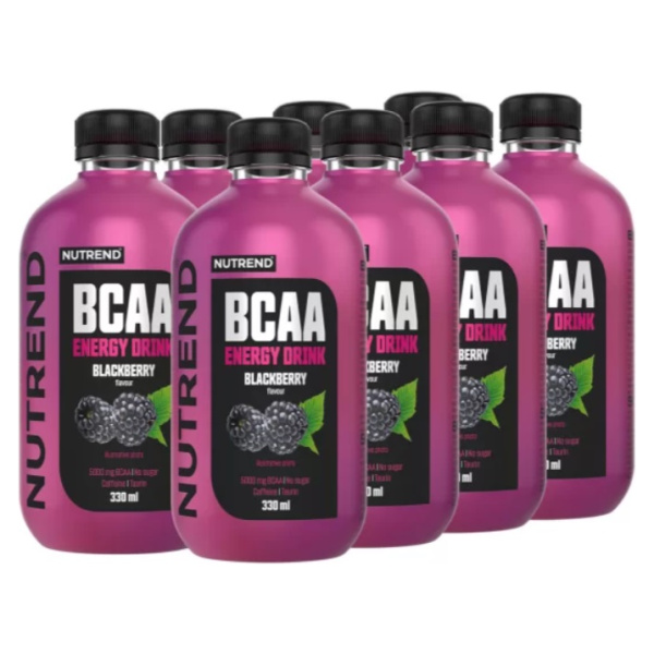 BCAA Energy Drink, Blackberry - 8 x 330 ml.