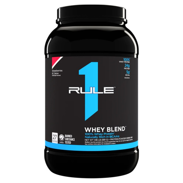 R1 Whey Blend, Strawberries & Creme - 891g