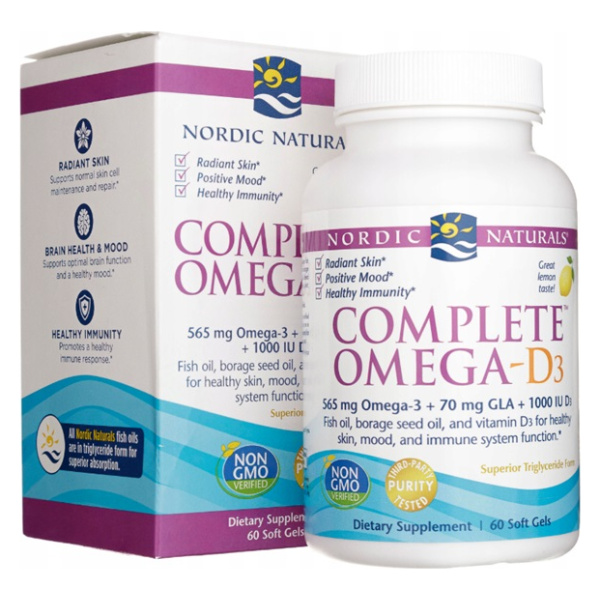 Complete Omega-D3, 565mg Lemon - 60 softgels