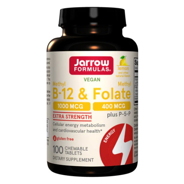 Methyl B-12 & Methyl Folate, Lemon - 100 chewable tabs