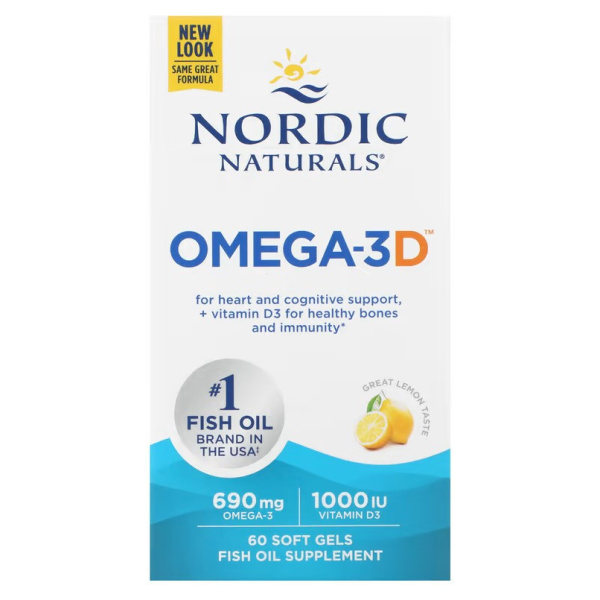 Omega-3D, 690mg Lemon - 60 softgels