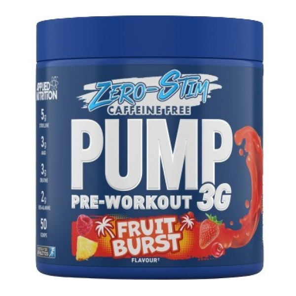 Pump 3G Pre-Workout (Zero Stimulant), Fruit Burst - 375g