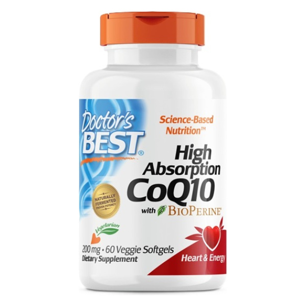 High Absorption CoQ10 with BioPerine, 200mg - 60 veggie softgels