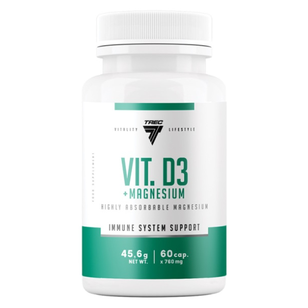 Vitamin D3 + Magnesium - 60 caps