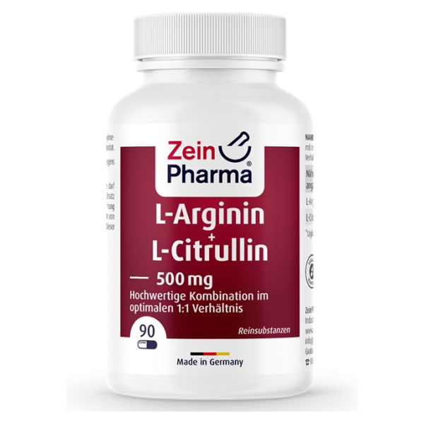 L-Arginine + L-Citrulline, 500mg - 90 caps