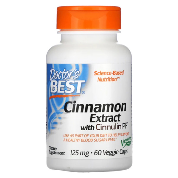 Cinnamon Extract with CinnulinPF, 125mg - 60 vcaps