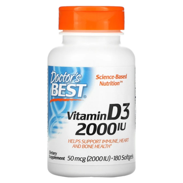 Vitamin D3, 2000 IU - 180 softgels