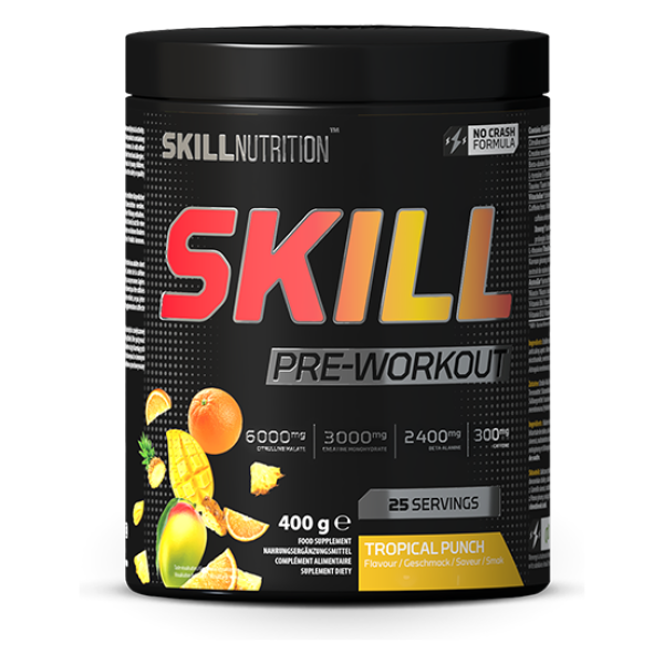 Skill Pre-Workout, Tropical Punch - 400g