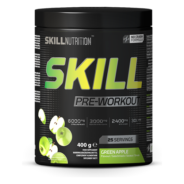 Skill Pre-Workout, Green Apple - 400g