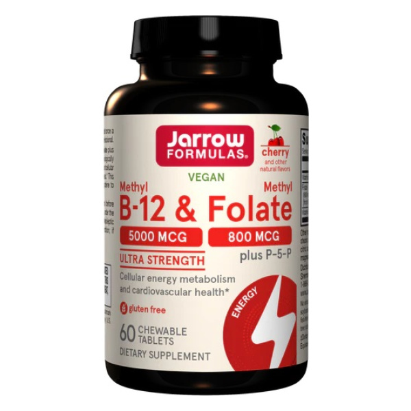 Methyl B-12 & Methyl Folate, Cherry - 60 chewable tabs