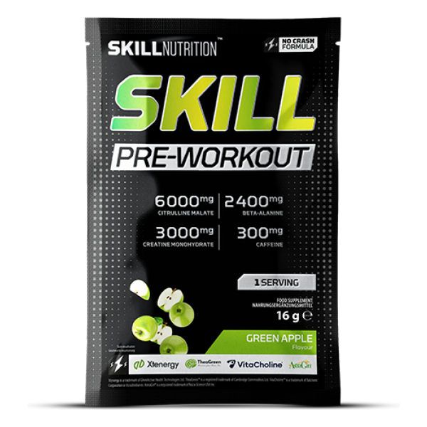 Skill Pre-Workout, Green Apple - 16g (1 serving)