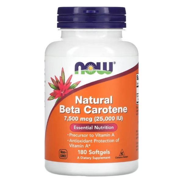 Beta Carotene Natural, 25 000 IU - 180 softgels