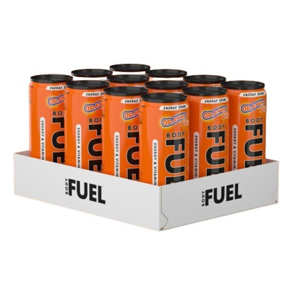 Bodyfuel Energy Cans, Orange - 12 x 330 ml.