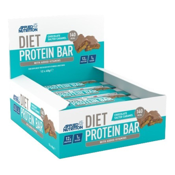 Diet Protein Bar, Chocolate Salted Caramel - 12 x 45g