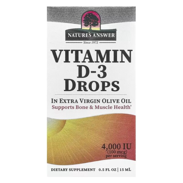 Vitamin D-3 Drops, 4000IU - 15 ml.
