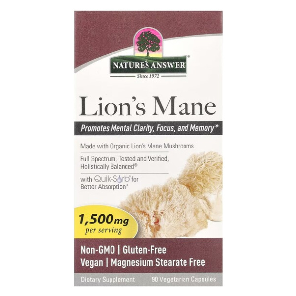 Lion's Mane, 1500mg - 90 vcaps