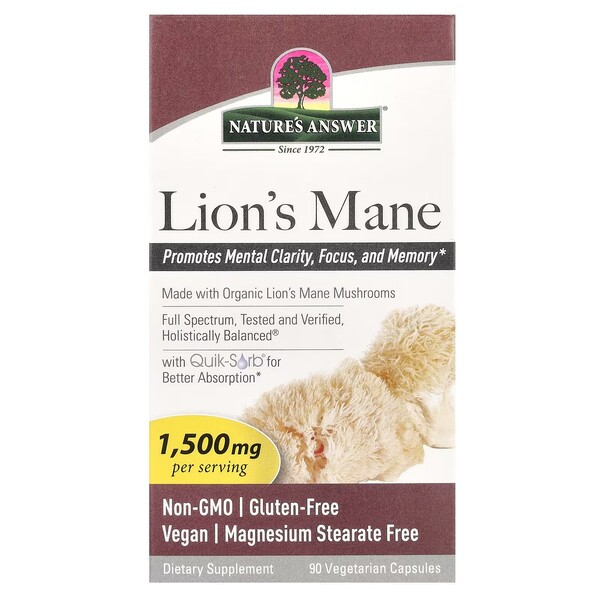 Lion's Mane, 1500mg - 90 vcaps