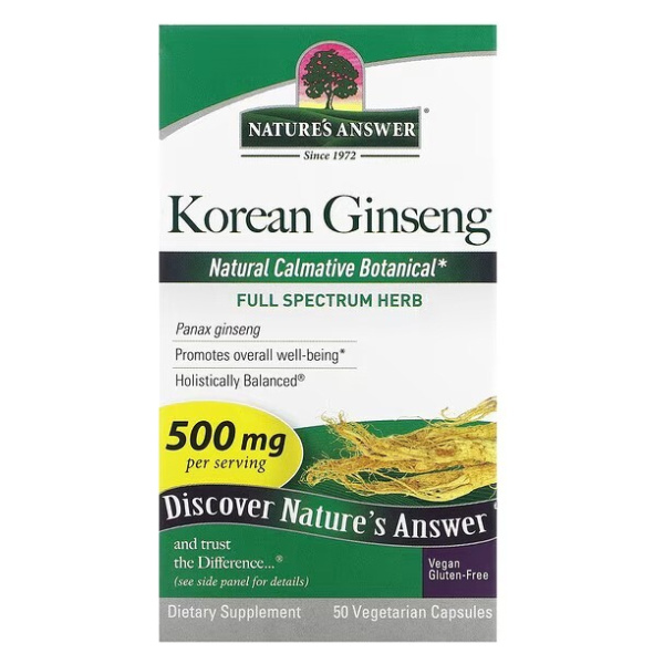 Korean Ginseng, 500mg - 50 vcaps