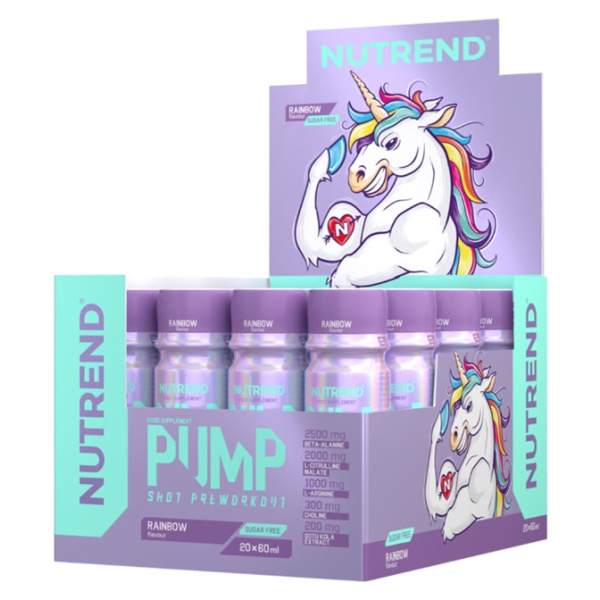 Pump Pre-Workout Shot, Rainbow - 20 x 60 ml.
