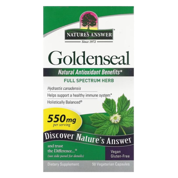 Goldenseal Root, 550mg - 50 vcaps