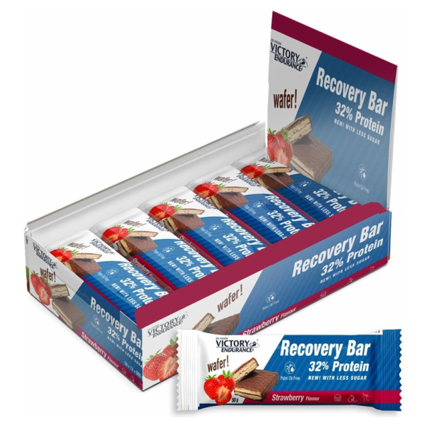Joe Weider Victory Endurance Recovery Bar, Strawberry - 12 x 50g