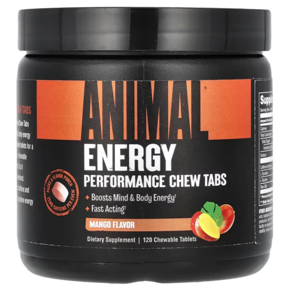 Animal Energy Performance Chew Tabs, Mango - 120 chewable tablets